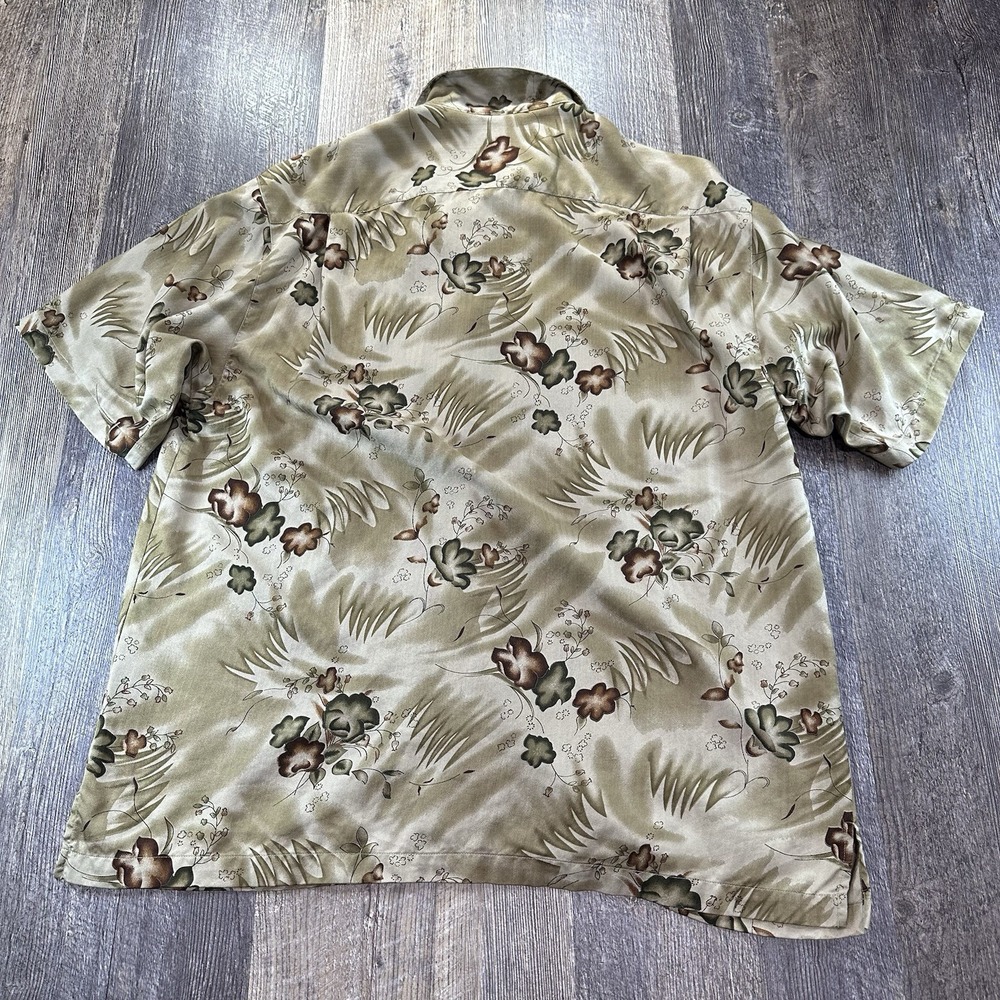 Tommy Bahama Men's 100% Silk Floral Shirt Short Sleeve Button Down Size XL - Picture 7 of 10